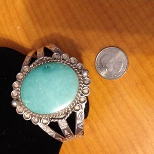 Navajo Fred Harvey Era Sterling and turquoise brac